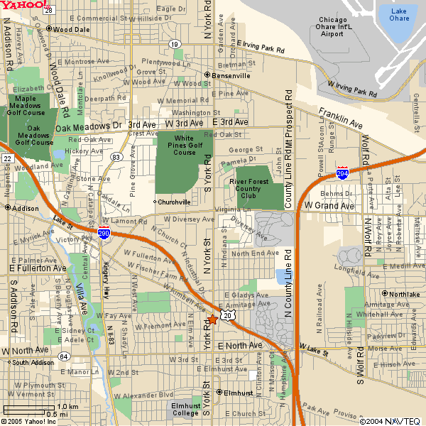 Overview Map to Steven's Steak House